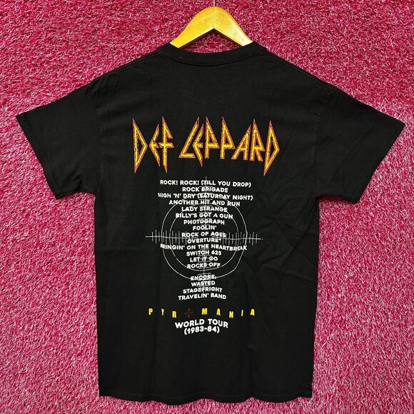 Def Leppard Pyromania 1983 World Tour Glam Metal Band Tee S - Picture 3 of 4
